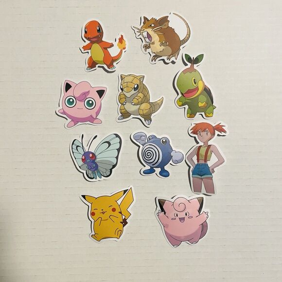 50 Pcs Pokemon Sticker Decals Great Giveaway Items For Streaming Shows - Picture 1 of 5
